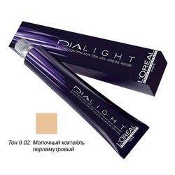 Фото L'Oreal Professionnel Dialight - Краска для волос Диалайт 9.02 Молочный коктейль перламутровый 50 мл