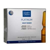 Martiderm Platinum - Ампулы «Ночное восстановление», 10 х 2 мл ампулы морской коллаген