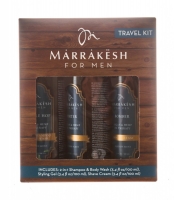 Marrakesh - Дорожный набор для мужчин Travel Kit (шампунь 100 мл + крем для бритья 100 мл + гель для укладки 100 мл)
