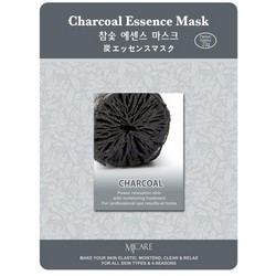 Фото Mijin Charcoal Essence Mask - Маска тканевая с древесным углем, 23 г