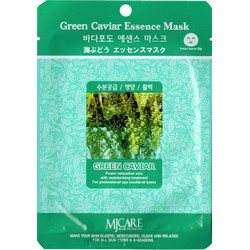 Фото Mijin Green Caviar Essence Mask - Маска тканевая с морским виноградом, 23 г