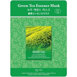 Фото Mijin Green Tea Essence Mask - Маска тканевая с зеленым чаем, 23 г