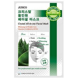 Фото Mijin Junico Crystal All-in-one Facial Mask Aloe - Маска тканевая c алое, 25 г