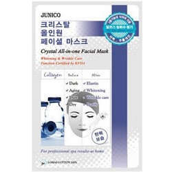 Фото Mijin Junico Crystal All-in-one Facial Mask Collagen - Маска тканевая c коллагеном, 25 г
