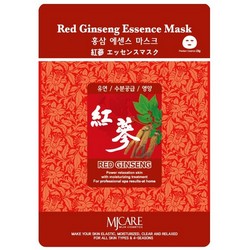 Фото Mijin Red Ginseng Essence Mask - Маска тканевая с красным женьшенем, 23 г