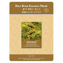 Фото Mijin Rice Bran Essence Mask - Маска тканевая с рисовыми отрубями, 23 г