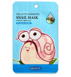 Фото Milatte Fashiony Snail Mask Sheet - Маска для лица тканевая улиточная, 21 г