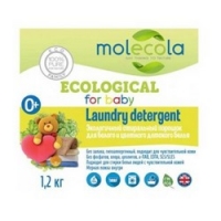 Molecola - Стиральный порошок для белого и цветного белья, 1,2 кг molecola экологичный стиральный порошок для белого белья и одежды 1200 0