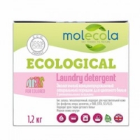 Molecola - Стиральный порошок для цветного белья с растительными энзимами, экологичный,1,2 кг molecola стиральный порошок для белого белья с растительными энзимами экологичный 1 2 кг