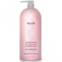 Фото Ollin Silk Touch Shampoo For Colored Hair - Шампунь для окрашенных волос, Стабилизатор цвета, 1000 мл