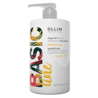 Ollin Professional Basic Line - Шампунь для сияния и блеска с аргановым маслом, 750 мл