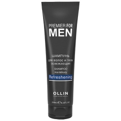 Фото Ollin Professional Premier for men - Шампунь для волос и тела освежающий 250 мл