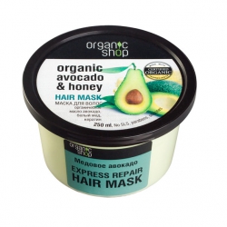 Фото Organic shop - Маска для волос медовое авакадо 250 мл