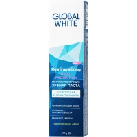 Global White - Реминерализирующая зубная паста, 100 г lion thailand kodomo паста зубная для детей с 6 месяцев с ароматом апельсина 40 г