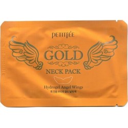 Фото Petitfee Gold Neck Pack - Маска для кожи шеи гидрогелевая с золотом и экстрактом улитки, 10 г