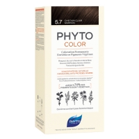 Phyto Color - Краска для волос Светлый каштан, оттенок 5.7, 1 шт mcaffeine пенка для умывания кофе капучино с витамином е и миндальным молочком для проблемной кожи 75