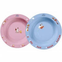Фото Avent - Глубокая тарелка 230 мл, 6 м+, голубая и розовая