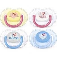Фото Avent I Love Milk - Пустышка силиконовая от 0-6 месяцев, 2 шт.