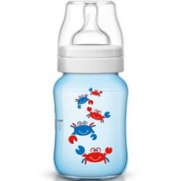 Фото Avent Standard - Бутылочка для кормления, голубая Крабы, 260 мл, 1шт.