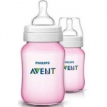 Фото Avent Standard - Бутылочка для кормления розовая, 2шт х 260 мл