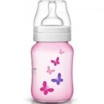 Фото Avent Standard - Бутылочка для кормления, розовая Бабочка, 260 мл, 1шт.