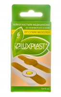 Luxplast - Пластырь от сухих мозолей на полимерной основе 15x70 мм, 6 шт