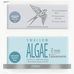 Фото Premium Swallow Algae - Суперальгинатная маска экспресс-лифтинг с экстрактом гнезда ласточки, 17 г и 50 мл