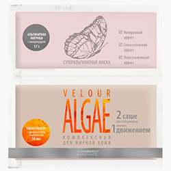 Фото Premium Velour Algae - Суперальгинатная маска комплексная для жирной кожи, 17 г и 50 мл