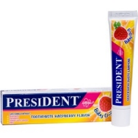 President Baby - Зубная паста-гель, со вкусом малины, для детей от 0 до 3 лет, 30 мл