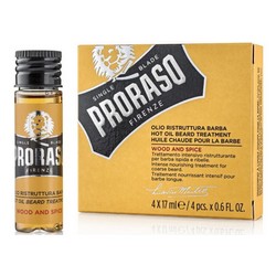 Фото Proraso Wood and Spice Hot Oil - Горячее масло для бороды, 4 x 17 мл