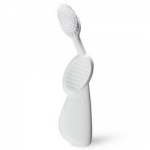 Фото Radius Toothbrush Scuba - Зубная щетка мягкая с резиновой ручкой для левшей, белая