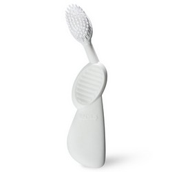 Фото Radius Toothbrush Scuba - Зубная щетка мягкая с резиновой ручкой для левшей, белая