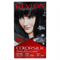 Фото Revlon - Набор для окрашивания волос в домашних условиях: крем-активатор + краситель + бальзам, #10 Black (Черный), 130 мл