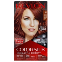 Revlon - Набор для окрашивания волос в домашних условиях: крем-активатор + краситель + бальзам, #35 Vibrant Red (Ярко-красный), 130 мл - фото 1