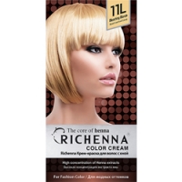 Richenna Color Cream 11 L - Крем-краска для волос с хной, яркий светлый блонд