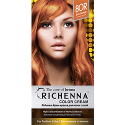 Фото Richenna Color Cream 8 or - Крем-краска для волос с хной, светло-русый
