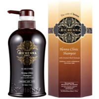 Richenna Henna Clinic Gold Shampoo - Шампунь против выпадения волос с хной, 500 мл.