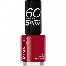 Фото Rimmel 60 Seconds Super Shine Double Decker Red - Лак для ногтей, тон 310 красный, 8 мл