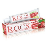 R.O.C.S. Teens - Зубная паста, Земляника, 74 гр. зубная паста для школьников rocs teens кола и лимон 74 гр в наборе 2 штуки