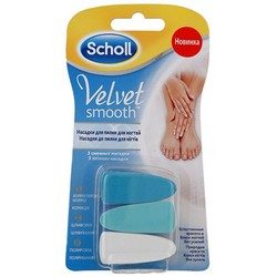 Фото Scholl Velvet Smooth - Сменные насадки для электрической пилки для ногтей, 3 шт