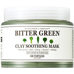 Фото Skinfood Bitter Green Clay Soothing Mask - Маска для лица глиняная успокаивающая, 145 г