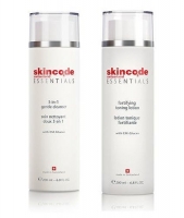 Skincode Essentials - Промо набор (Мягкое очищающее средство 3 в 1 200 мл, Укрепляющий тонизирующий лосьон 200 мл) - фото 1