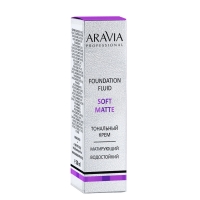 Aravia Professional - Тональный крем для лица матирующий Soft Matte - 01 foundation matte, 30 мл relouis крем тональный для лица face