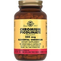 Solgar Chromium Picolinate 200 mcg - Пиколинат хрома в капсулах, 90 шт solgar витамин d3 600 ме в капсулах 60 шт