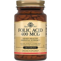 Solgar Folic Acid 400 MCG - Фолиевая кислота в таблетках, 10 шт solgar vitamin c 500 mg rose hips витамин с и шиповник в таблетках 100 шт
