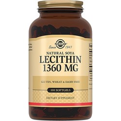 Фото Solgar Lecithin 1360 mg - Натуральный соевый лецитин в капсулах, 100 шт
