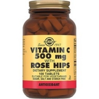 Solgar Vitamin C 500 MG Rose Hips - Витамин С и шиповник в таблетках, 100 шт