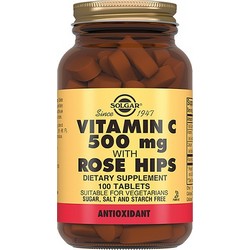 Фото Solgar Vitamin C 500 MG Rose Hips - Витамин С и шиповник в таблетках, 100 шт