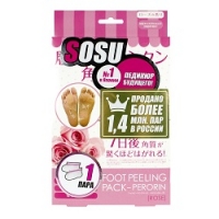 Sosu - Носочки педикюрные с ароматом розы, 1 пара sosu носочки для педикюра perorin 1 пара