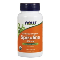 Now Foods Spirulina - Для улучшения обмена веществ и повышения иммунитета, 100 таблеток
